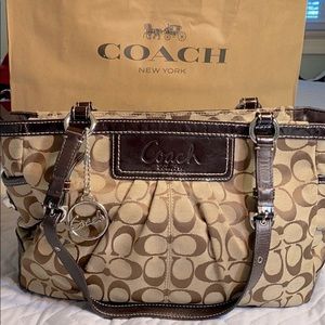 WHAT A FIND!! Coach brown canvas handbag!!